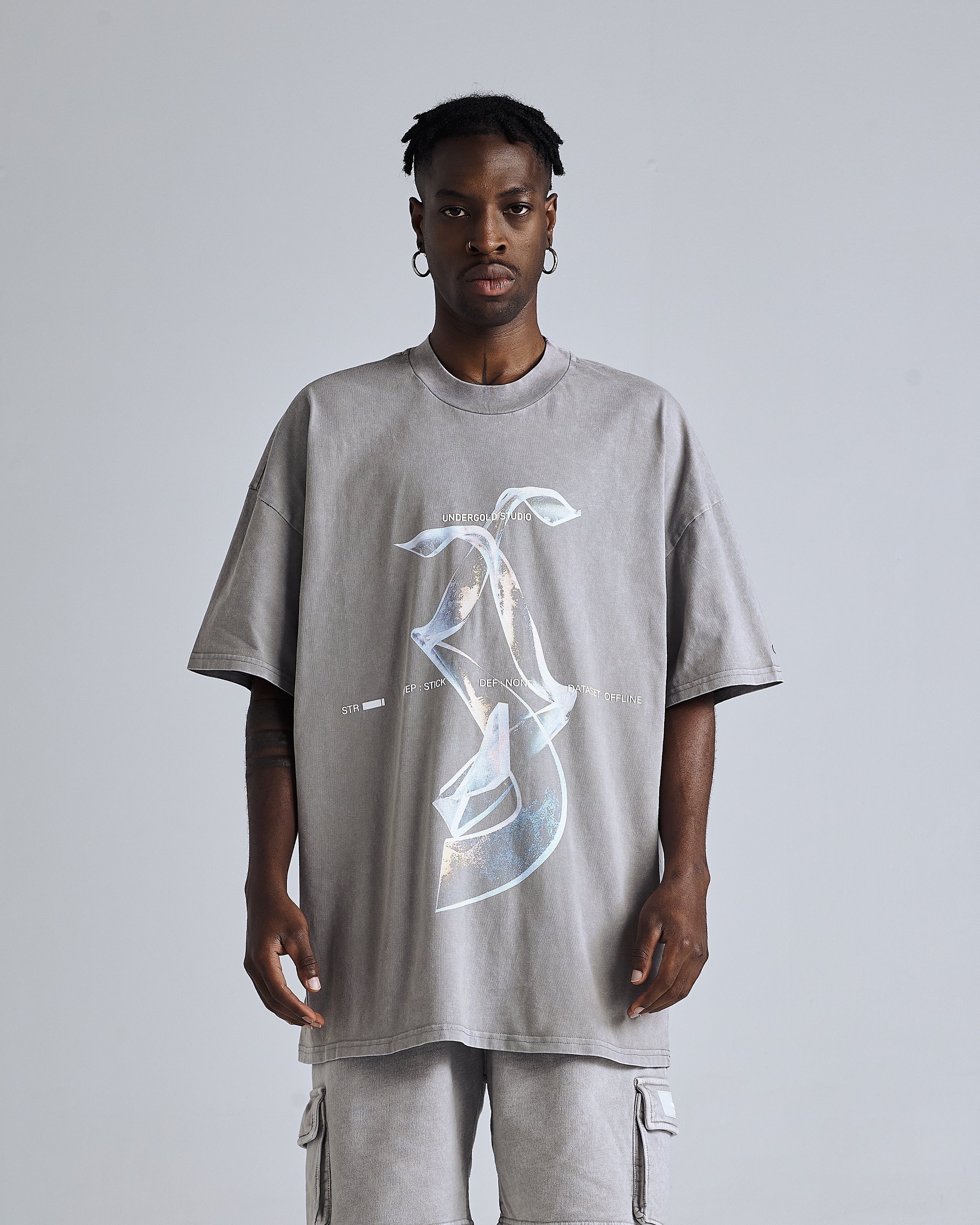 Nova Monogram Exclusive T-shirt Vintage Light Gray