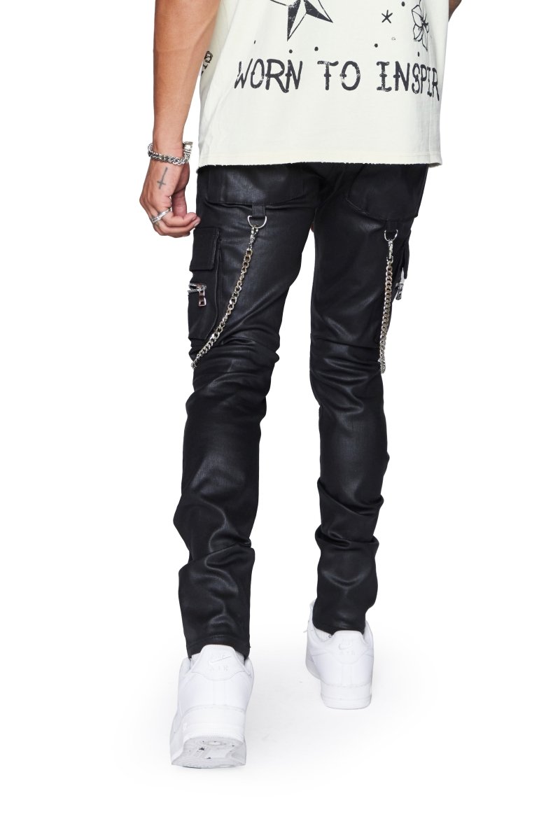“ONYX” JEANS BLACK WAXED SKINNY