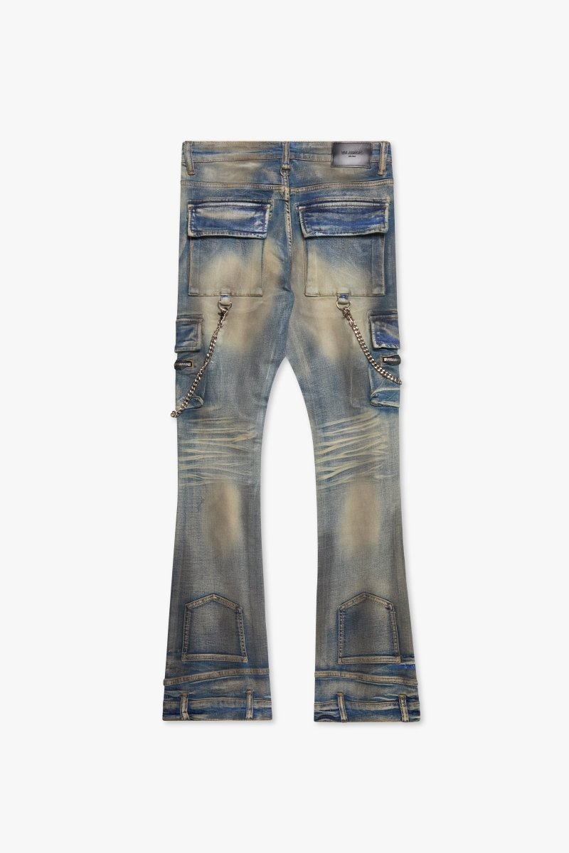 "ONYX" STACKED FLARE DIRTY WASH