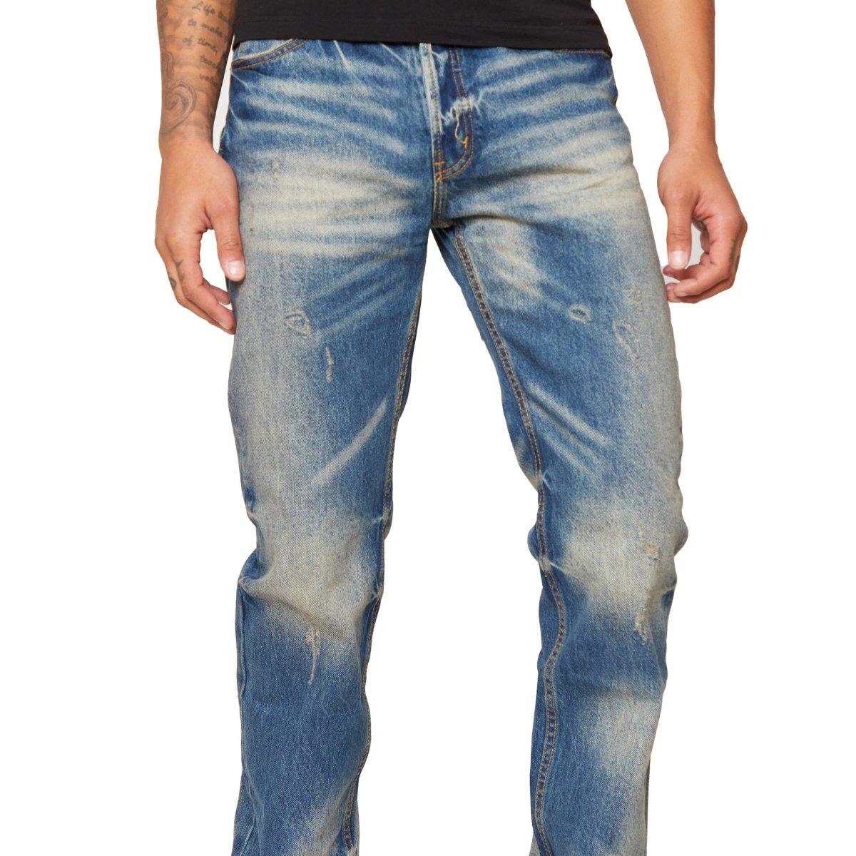 “OUTLAW” STRAIGHT LEG BLU SPORCO