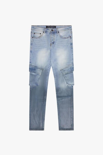 "PACIFIC" SKINNY JEAN BLUE FADED