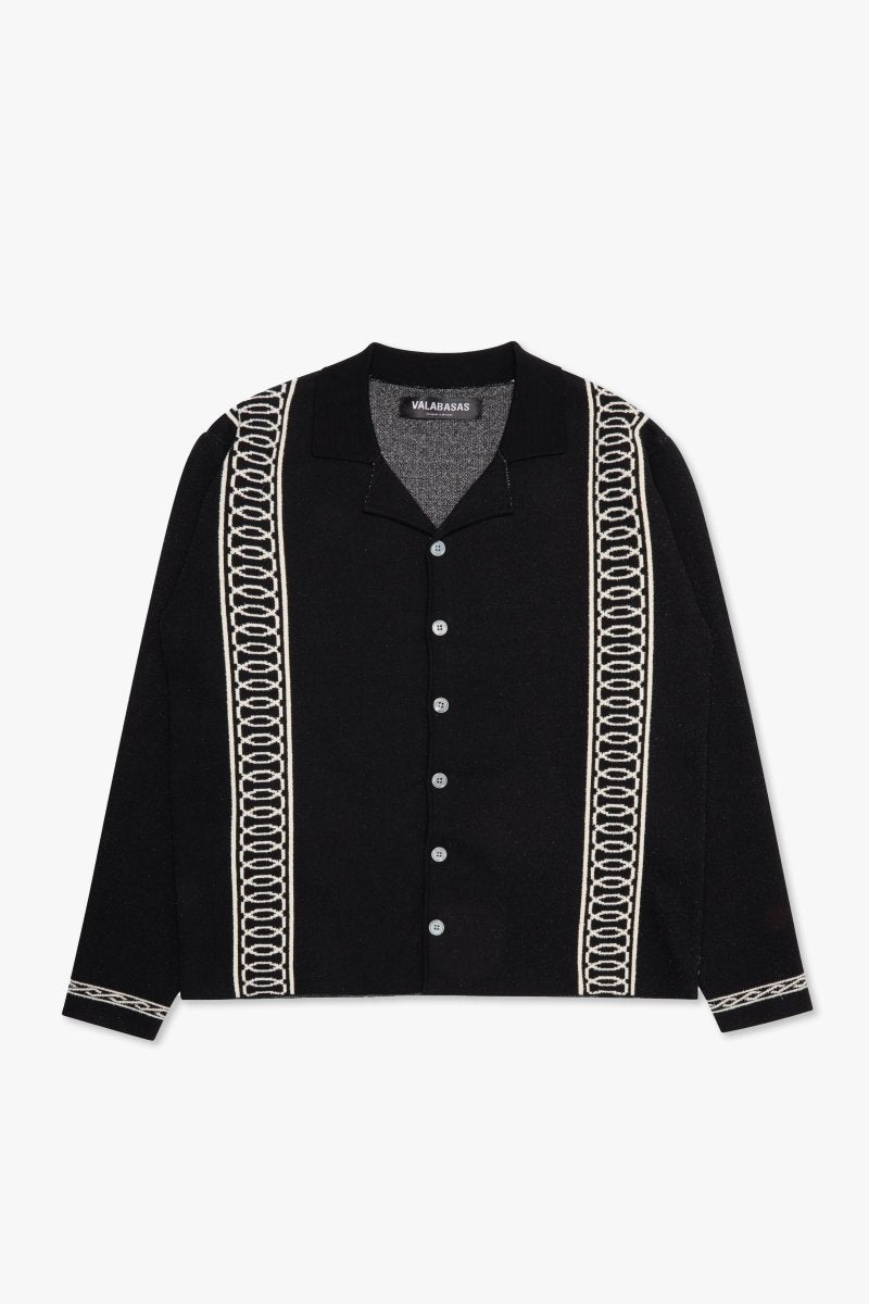 "Paradise" Button Down Black