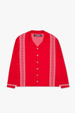 "Paradise" Button Down Red