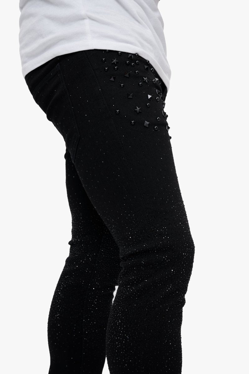 Parrel Stacked Flare Jean Jet Black