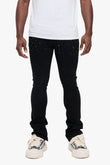 Parrel Stacked Flare Jean Jet Black