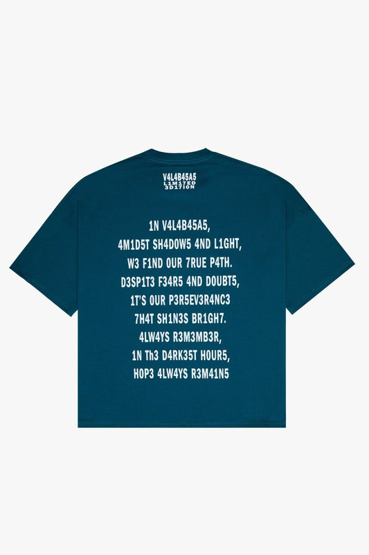 "PATHFINDER" OVERSIZED TEE BLUE