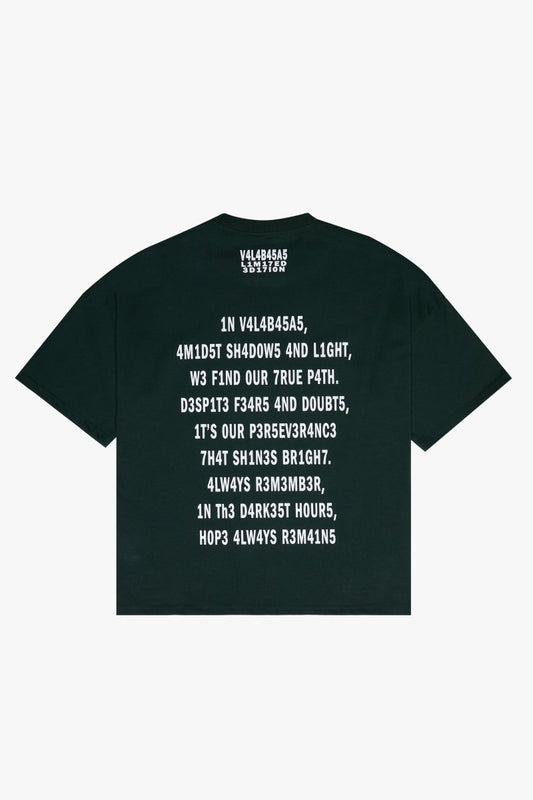 "PATHFINDER" OVERSIZED TEE DARK GREEN