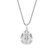 Pharaoh Head V2 Necklace Pendant & Rope Chain White Gold
