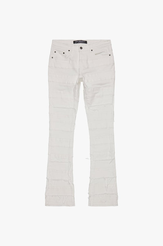 "PHOENIX" STACKED FLARE JEAN WHITE