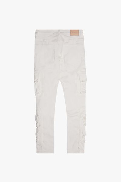 "POCKET TRAIL" WHITE SKINNY DENIM JEAN WHITE