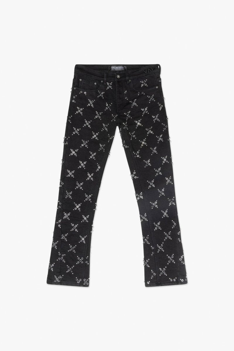 Pop Stacked Jean Black Washed