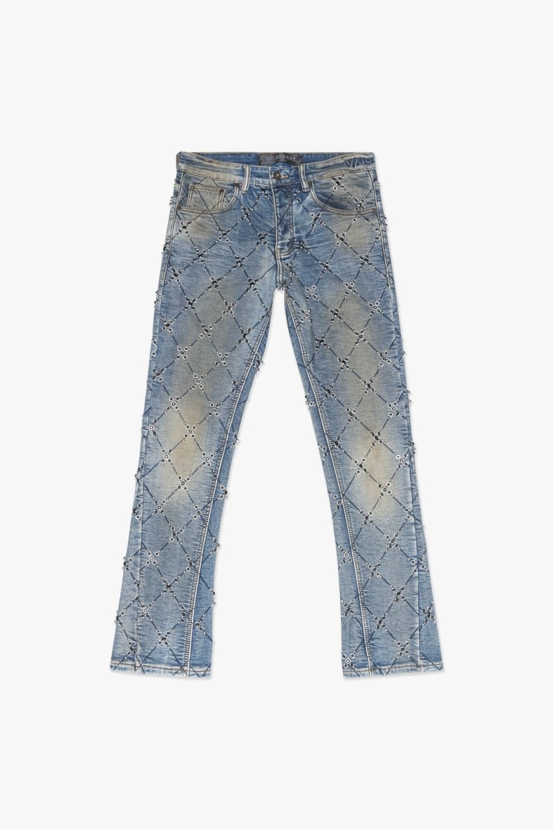 Pop Stacked Jean Dark Vintage Blue