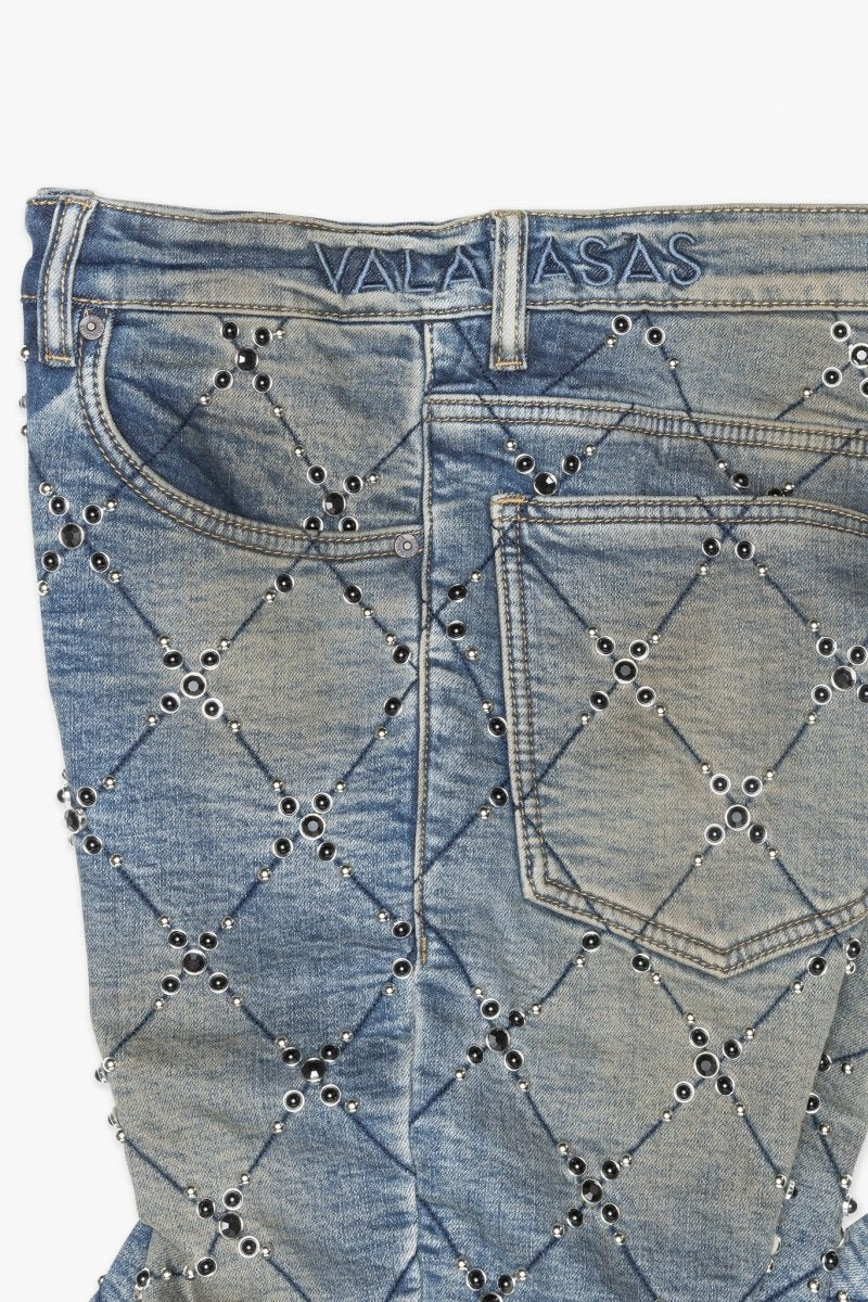 Pop Stacked Jean Dark Vintage Blue