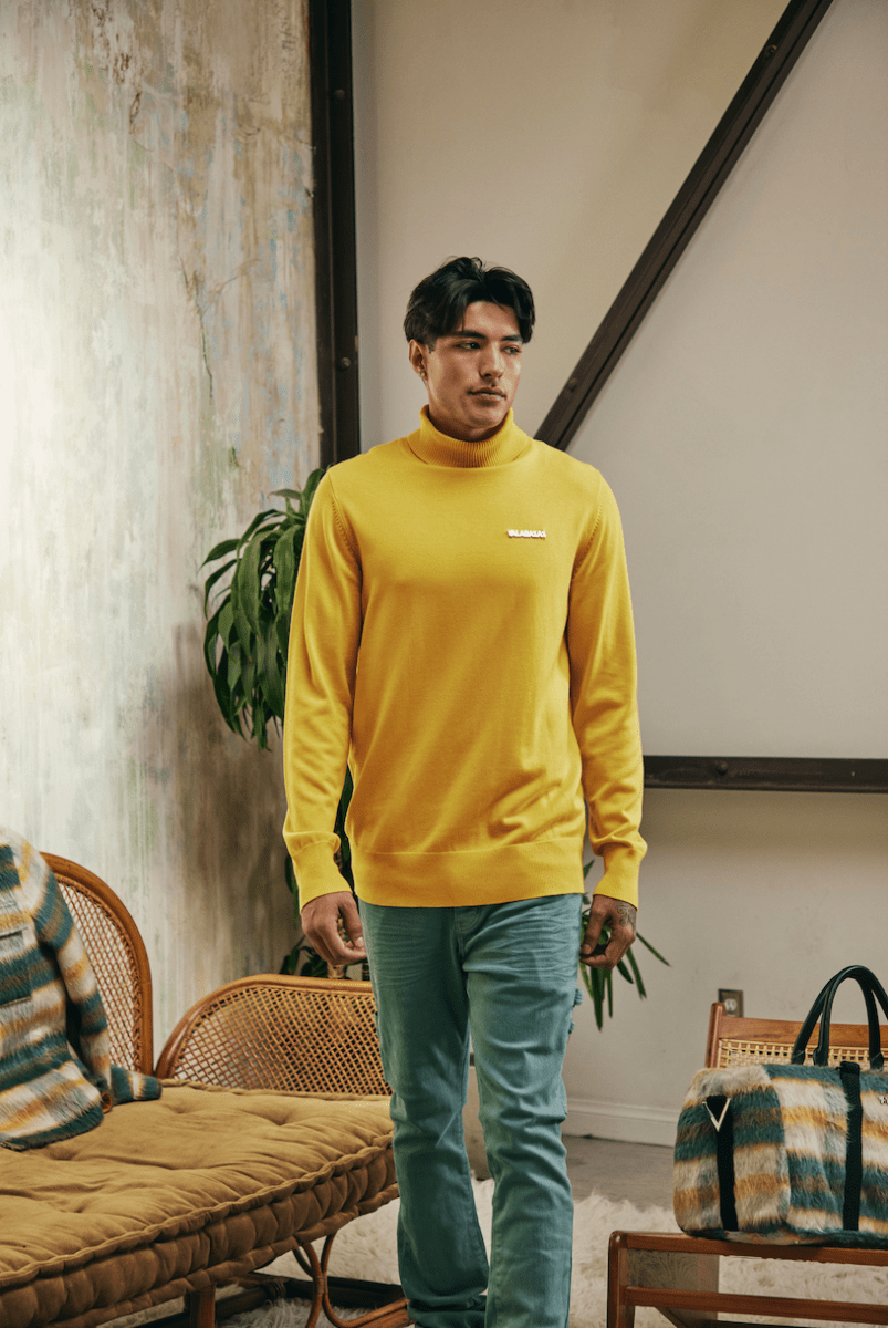 "PRESTANZA" TURTLE NECK AUTUMN LEAF YELLOW