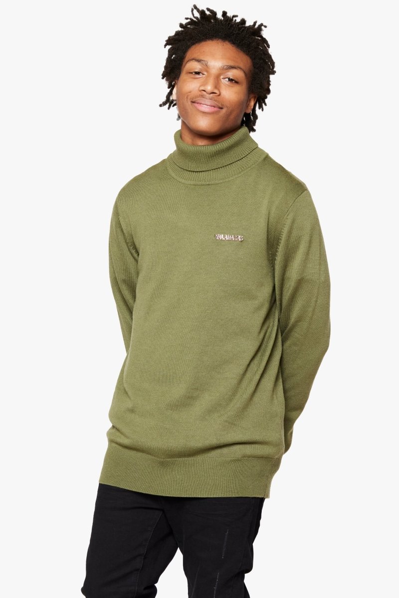 "PRESTANZA" TURTLE NECK GRASS GREEN