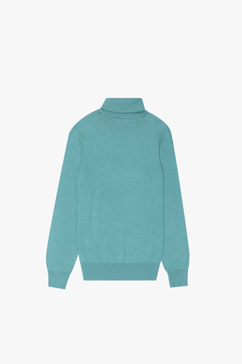 "PRESTANZA" TURTLE NECK LAKE BLUE