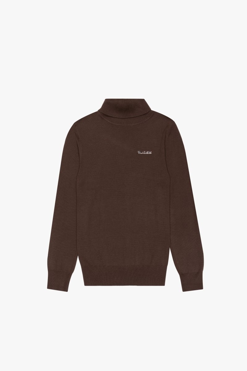 "PRESTANZA" TURTLE NECK TEE BURNT BROWN