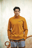 "PRESTANZA" TURTLE NECK TEE FRESH ORANGE