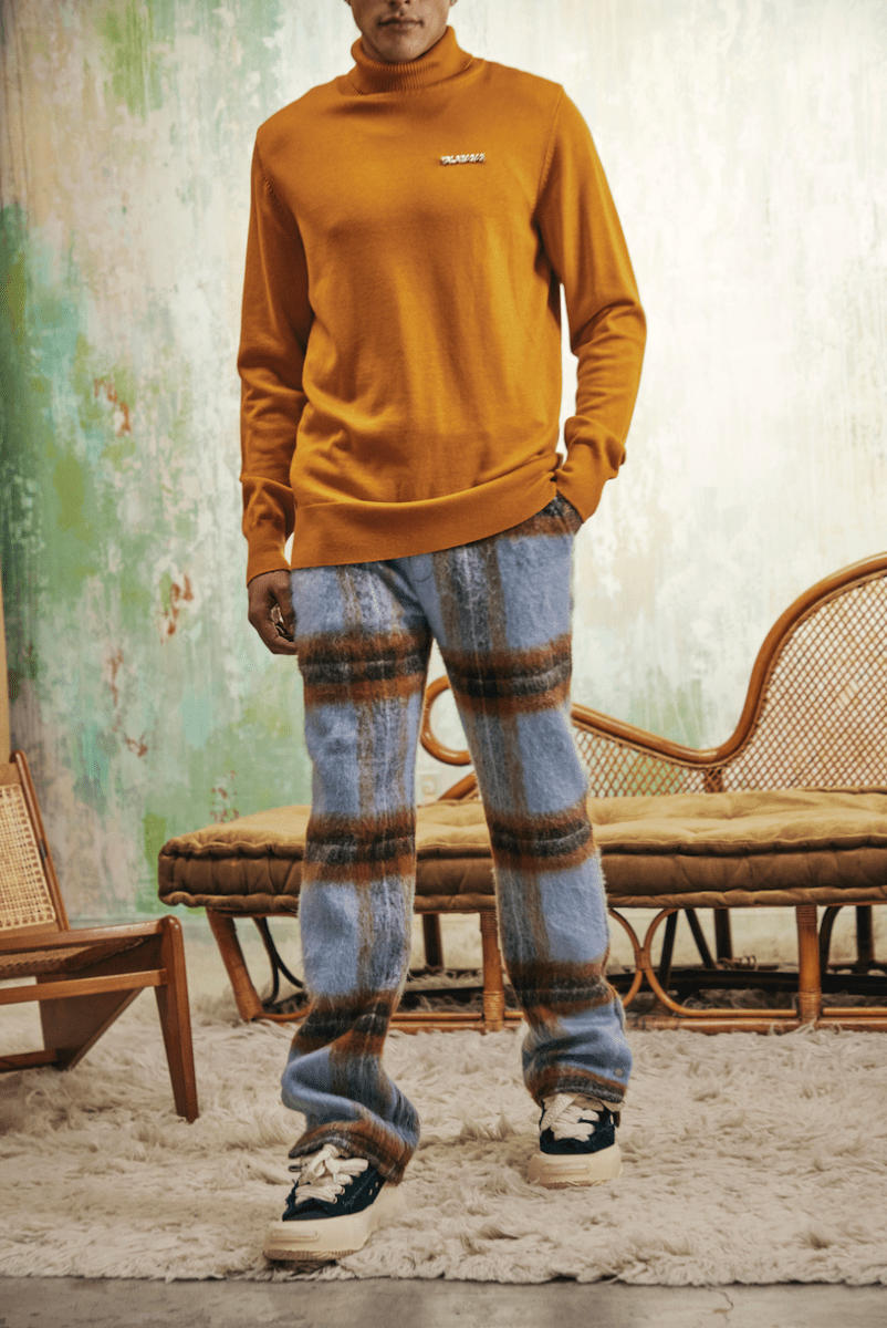 "PRESTANZA" TURTLE NECK TEE FRESH ORANGE