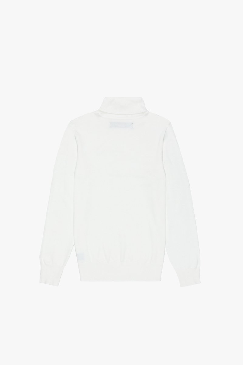 "PRESTANZA" TURTLE NECK TEE WHITE