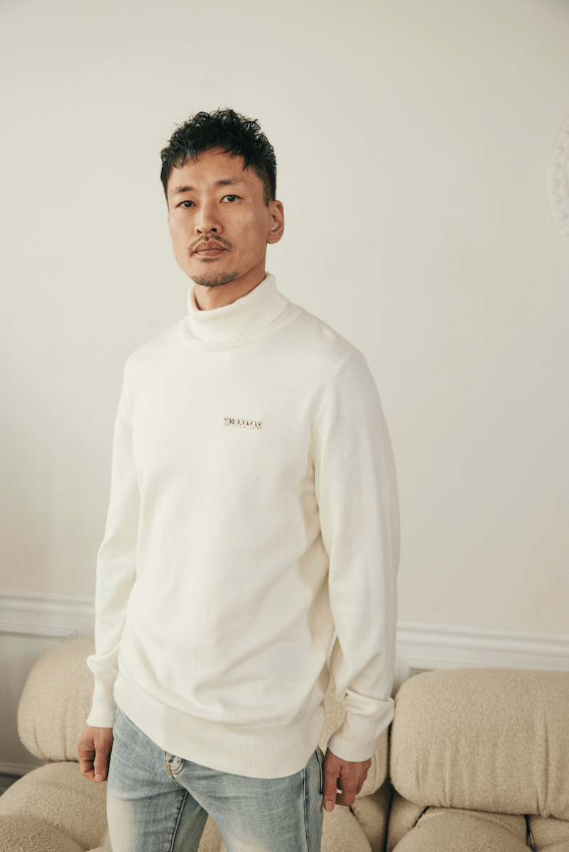 "PRESTANZA" TURTLE NECK TEE WHITE