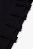 "QUANTICO" STACKED FLARE JEAN BLACK