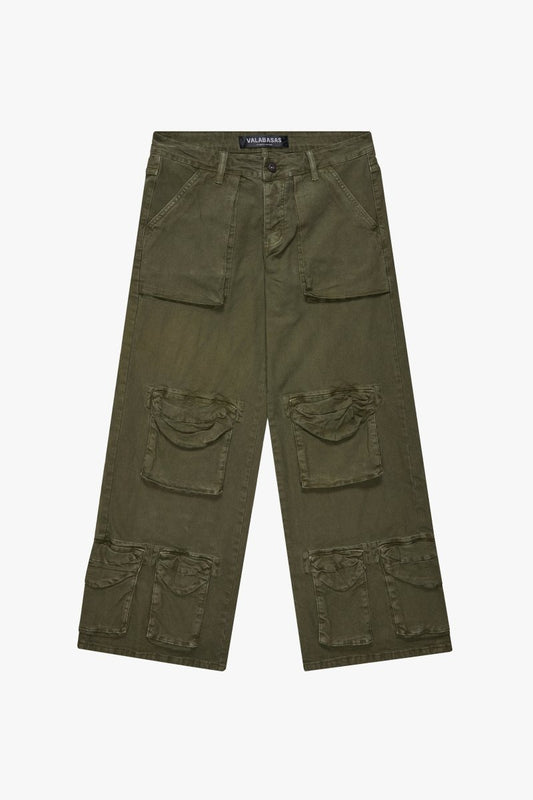"RAM"  BAGGY DENIM JEAN SAGE GREEN