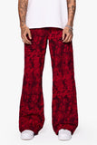 "RANGER" BAGGY DENIM JEAN VINTAGE RED DYEING