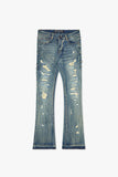 "REBEL" STACKED FLARE DIRTY VINTAGE WASH