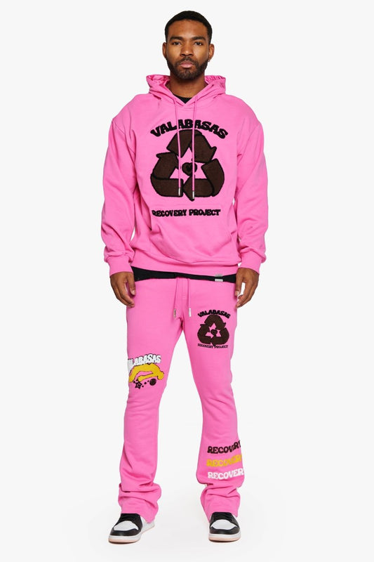 "RECOVERY PROJECT" FLEECE SET CARMINE ROSE