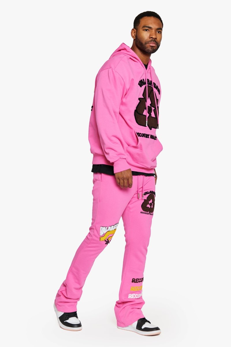 "RECOVERY PROJECT" FLEECE SET CARMINE ROSE