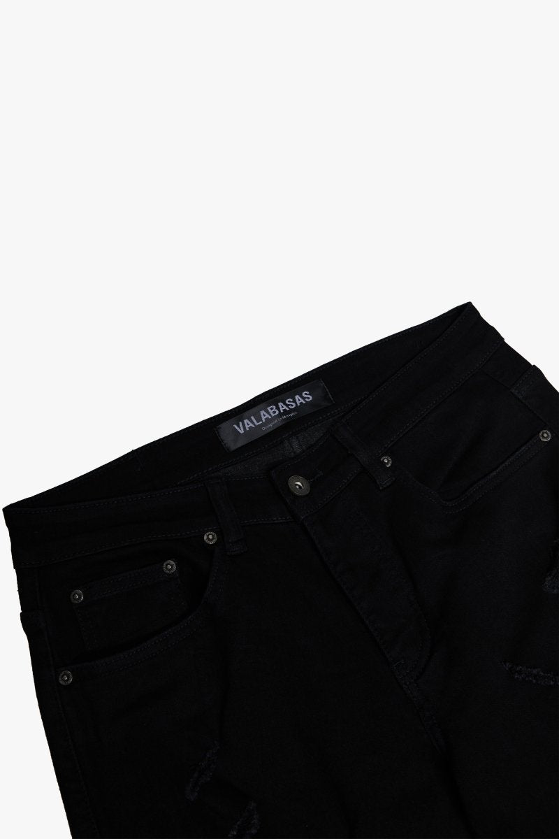 "RIFT" BAGGY DEMIN JEAN BLACK