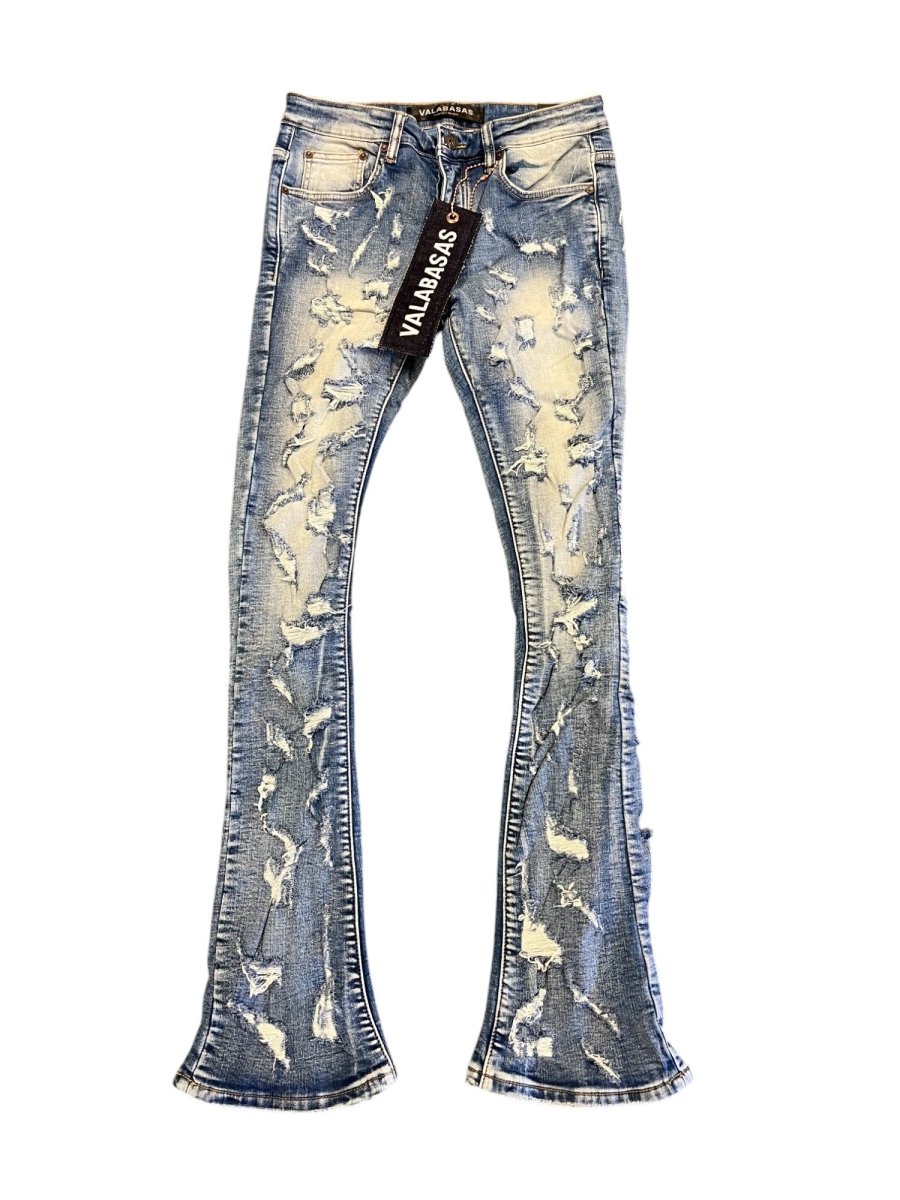 "RIPTIDE" STACKED JEAN DARK BLUE WASH