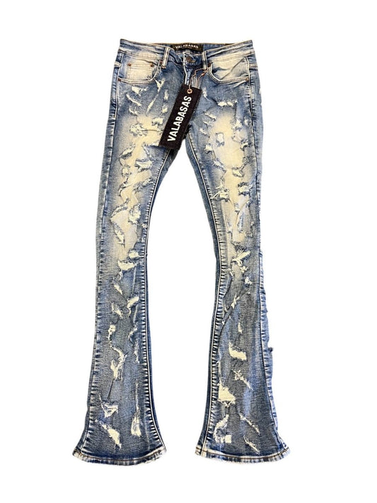 "RIPTIDE" STACKED JEAN DARK BLUE WASH