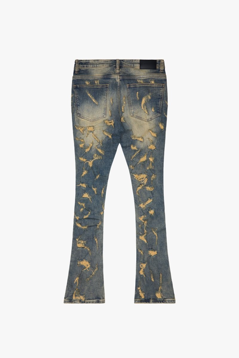 "RIPTIDE" STACKED JEANY VINTAGE WASH