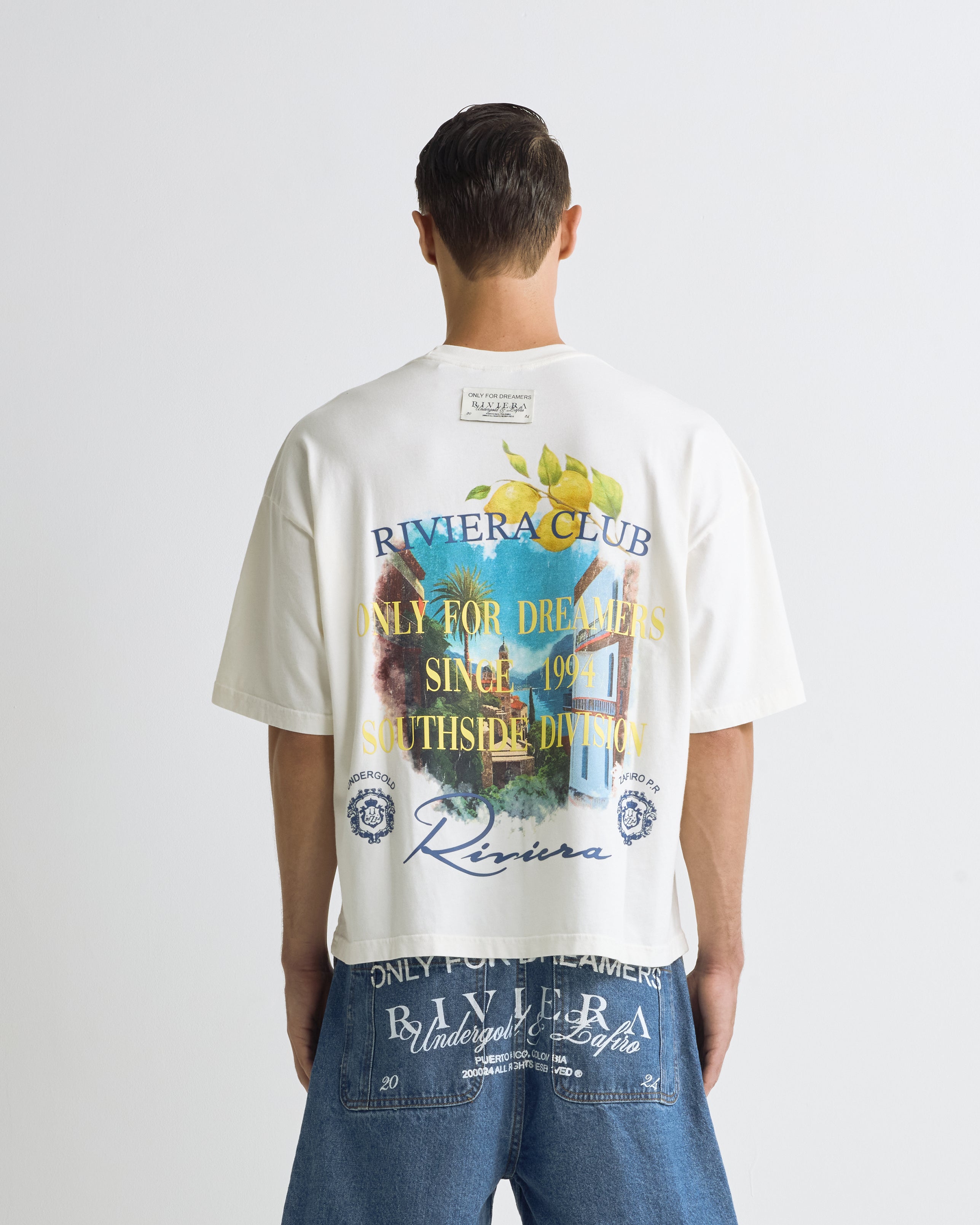 Riviera Colonial Boxy Tshirt White