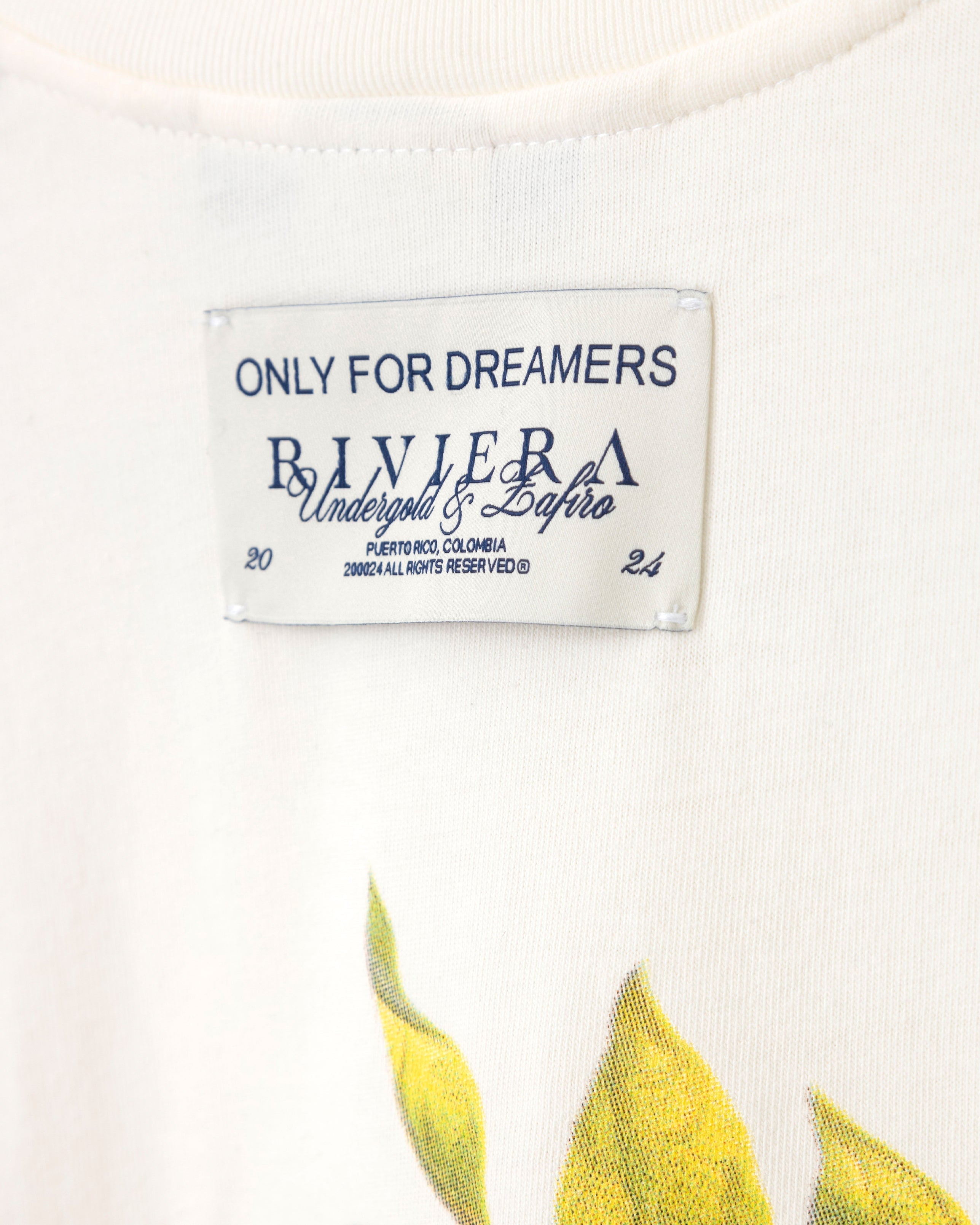 Riviera Colonial Boxy Tshirt White