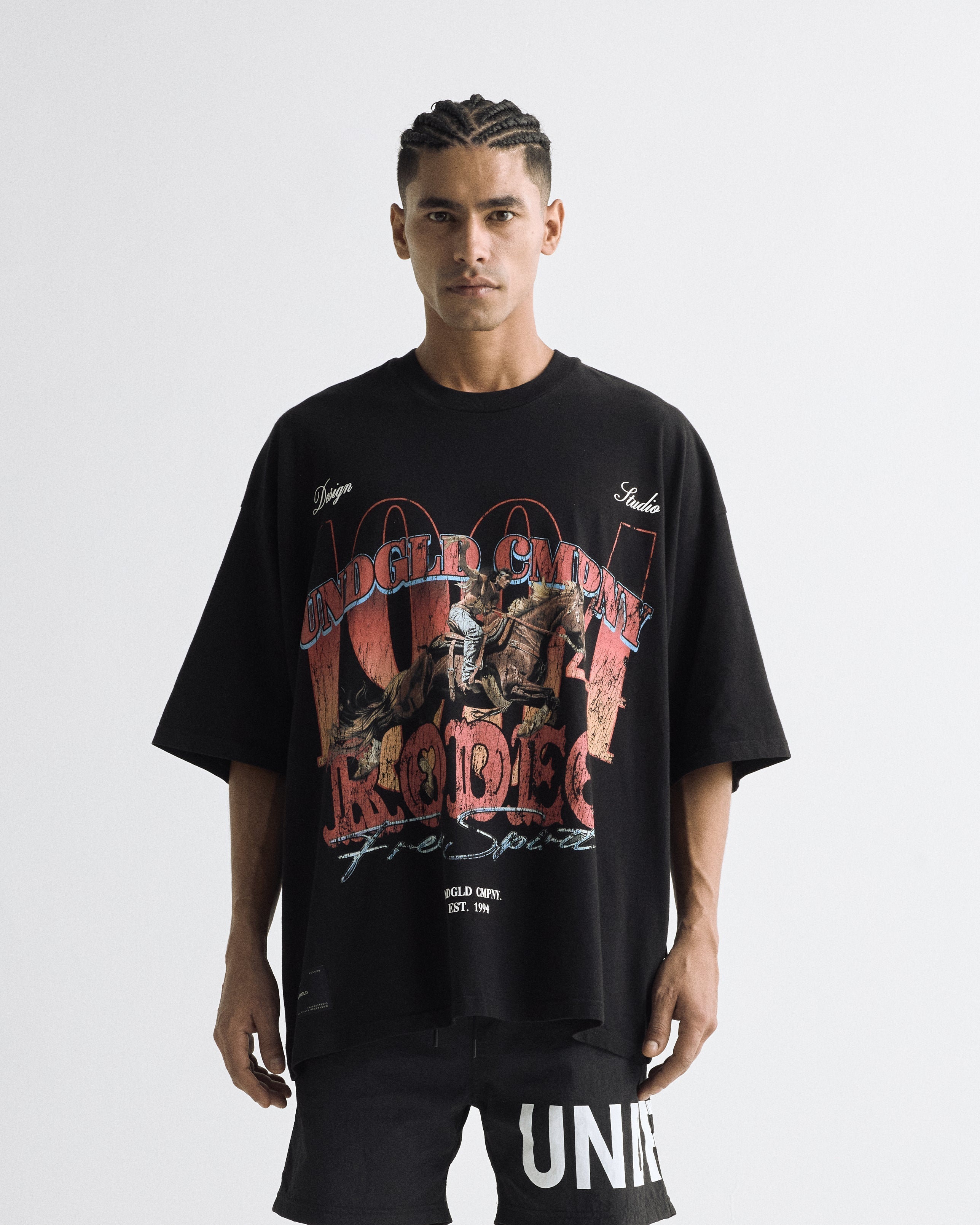 Rodeo 1994 UNDGLD CMPNY Boxy Tshirt Black