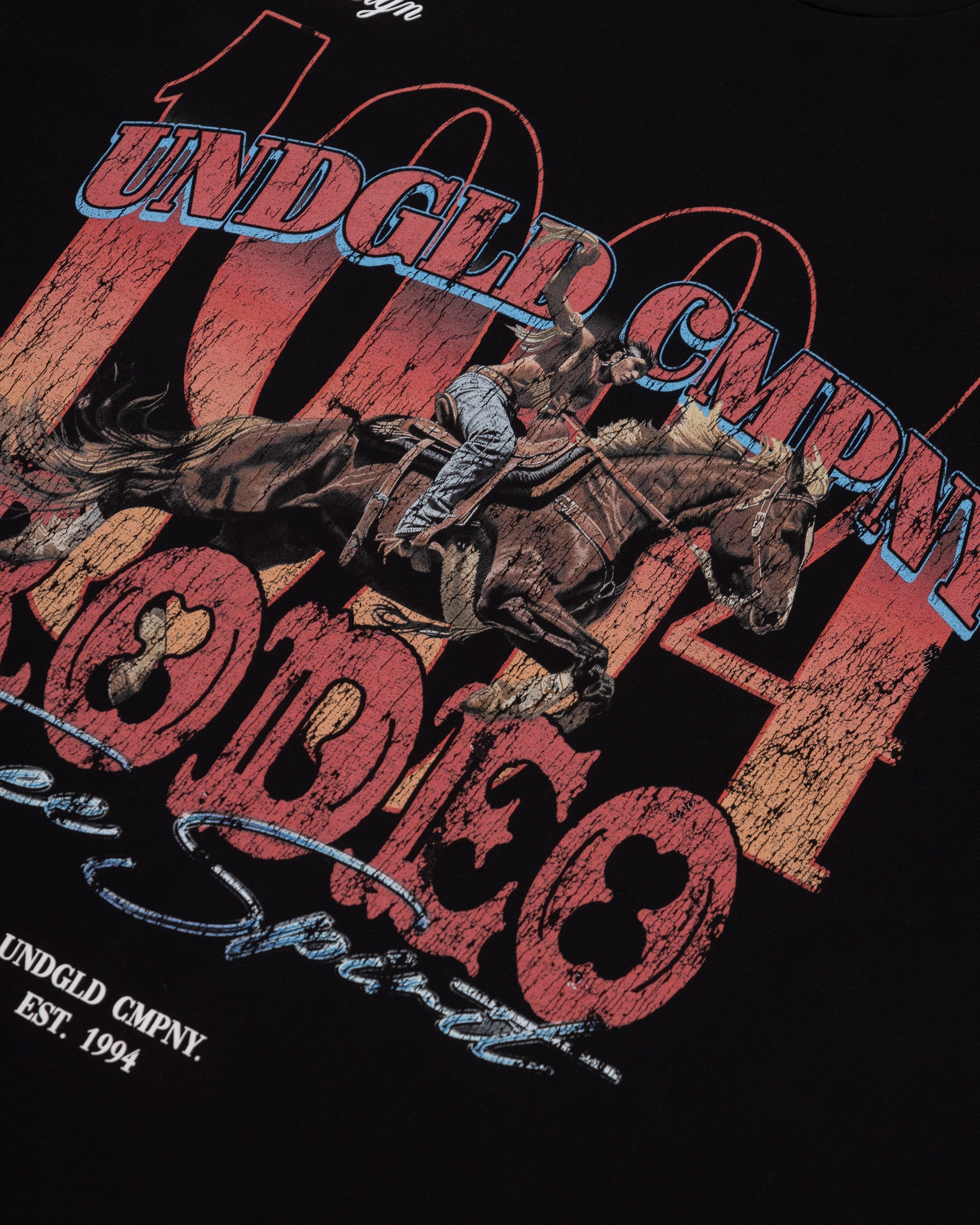 Rodeo 1994 UNDGLD CMPNY Boxy Tshirt Black