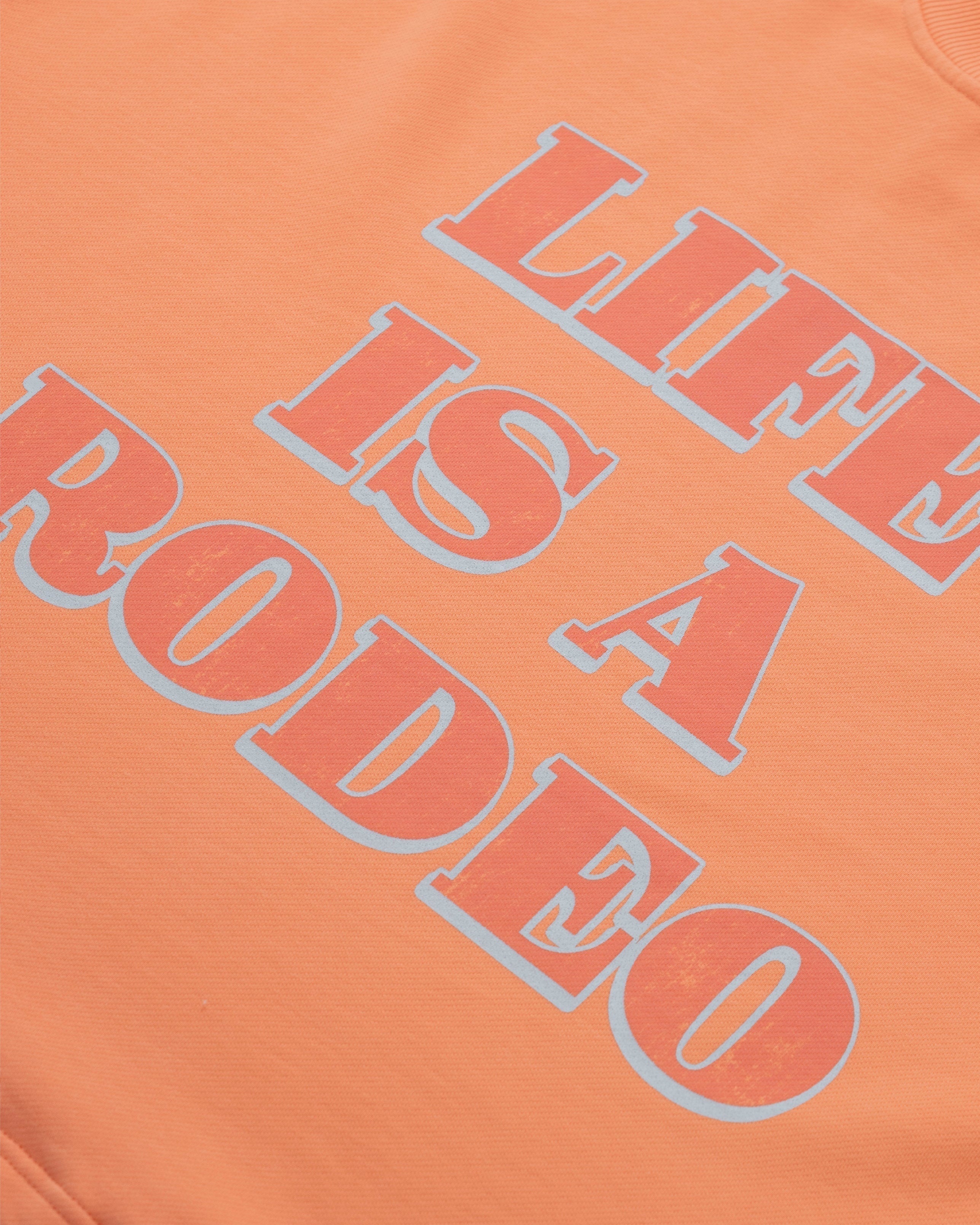 Rodeo "Life is a Rodeo" Crewneck Orange