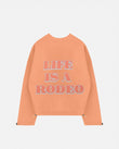 Rodeo "Life is a Rodeo" Crewneck Orange