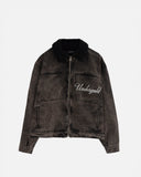Rodeo "Life is a Rodeo" Sherpa Trucker Jacket Washed Black
