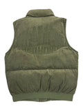 "ROOK" CORDUROY PUFFER VEST GREEN