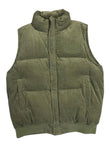 "ROOK" CORDUROY PUFFER VEST GREEN