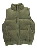 "ROOK" CORDUROY PUFFER VEST GREEN