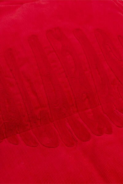 "ROOK" CORDUROY PUFFER VEST HOT RED