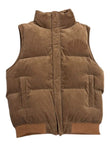 "ROOK" CORDUROY PUFFER VEST PLUM