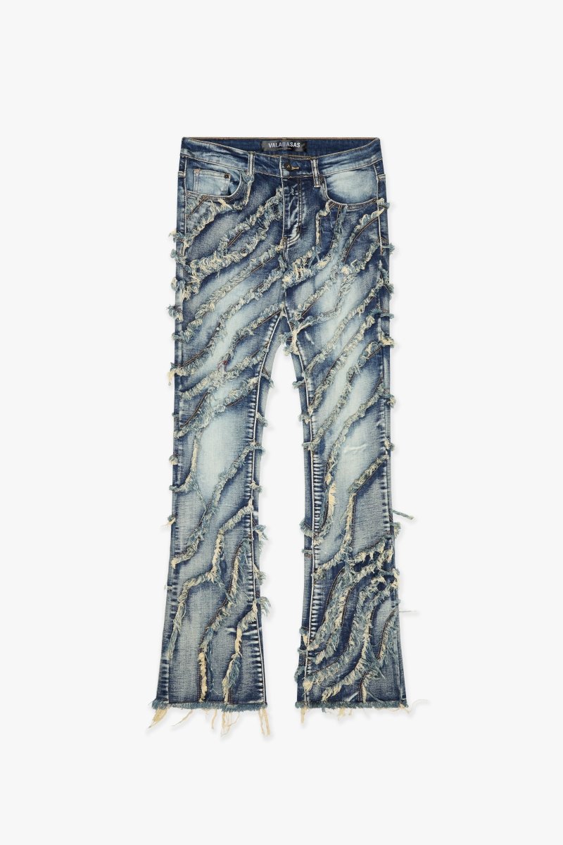 "RUFFLED" STACKED LT BLUE