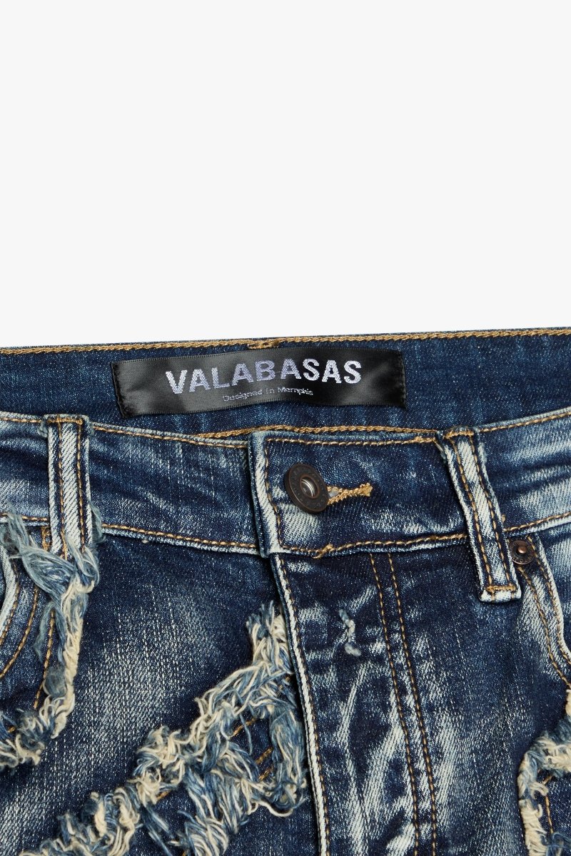 "RUFFLED" STACKED LT BLUE