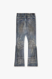 "RUNNER" SKINNY DENIM BLUE DIRTY WASH